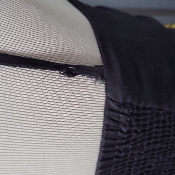 Anthropologie Floreat Dress Spaghetti Strap Dark Gray Yellow 4 Floral Dressy - Picture 6 of 7